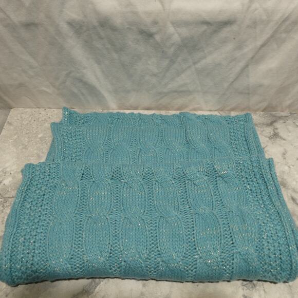 The Royal Standard knit‎ boot cuff with matching infinity scarf teal with gold - Picture 2 of 7